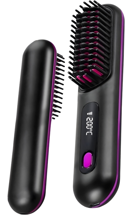 Cordless 2-in-1 Hair Straightening Brush